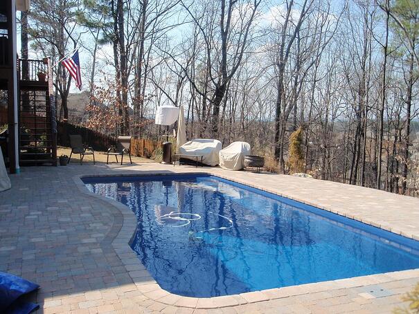 paver coping around swimming pool