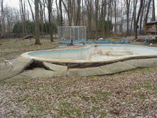 Floating concrete pool photos