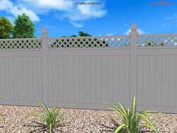 Vinyl swimming pool fence