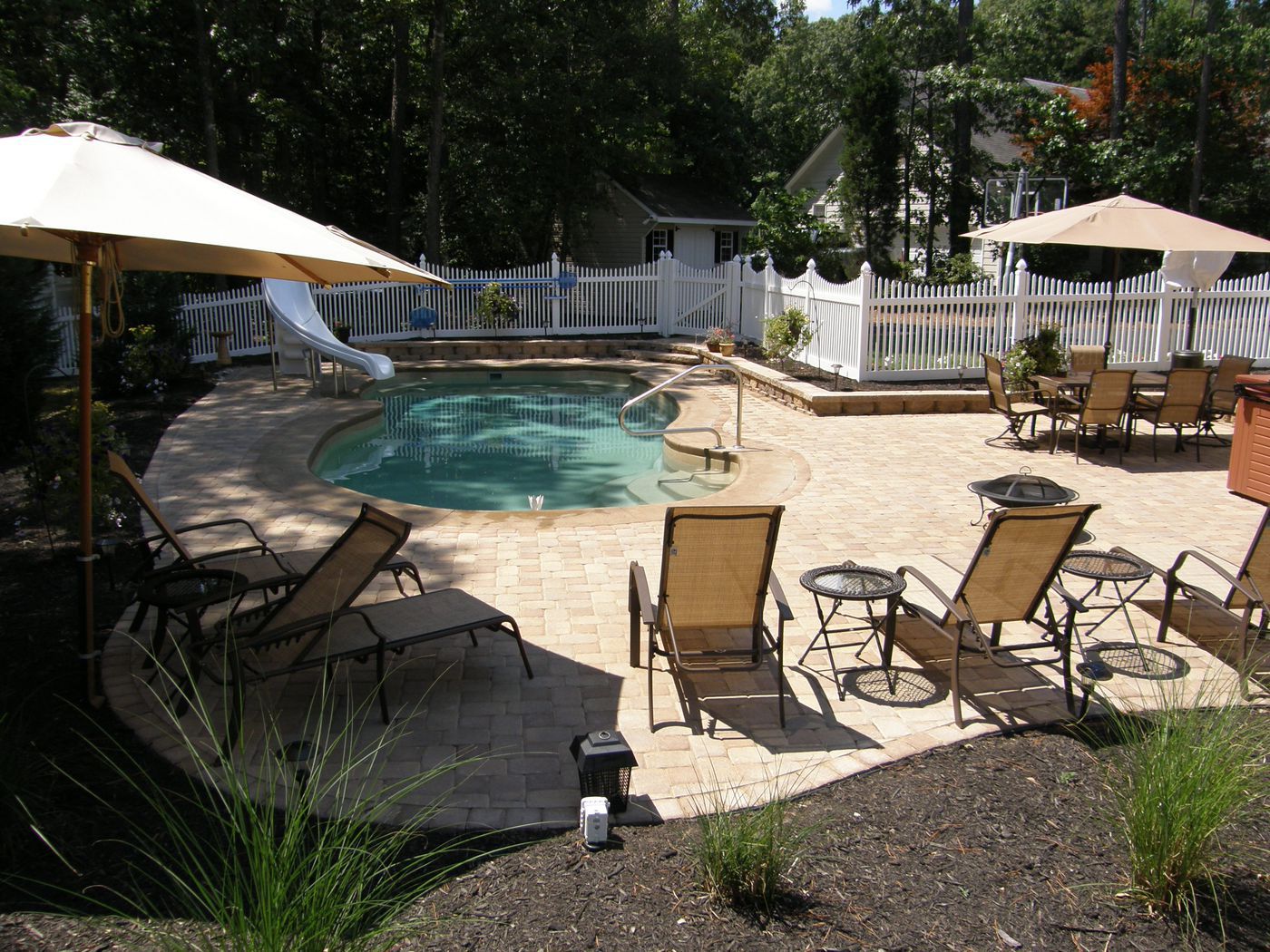 Pool Patio Materials Stamped Concrete Vs Pavers Paver Patio