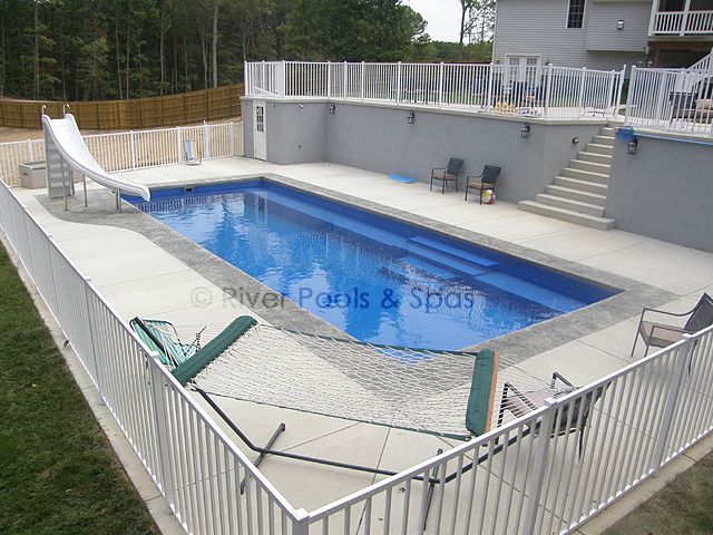 Large Fiberglass Pool (16