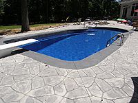 Fiberglass diving pool