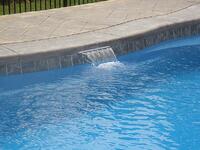 18" cascade on fiberglass pool installed by river pools and spas
