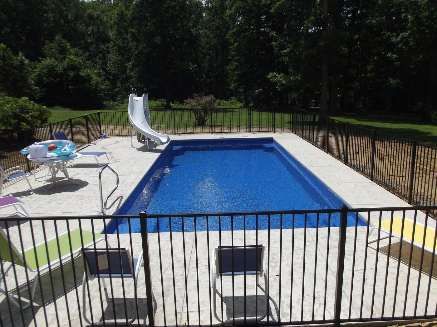 fiberglass pool with deep end