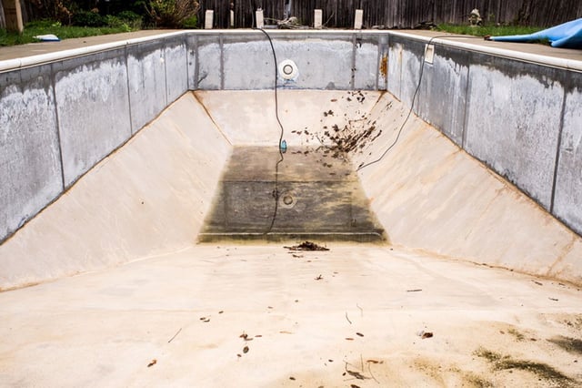 Old concrete pool - the cost to replace your concrete pool with a fiberglass pool