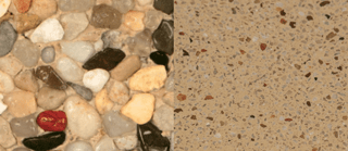 exposed vs. polished aggregate