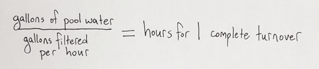 pool turnover formula