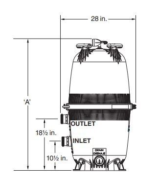 DEV60 de filter dimensions