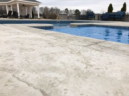 Textured concrete for a pool patio
