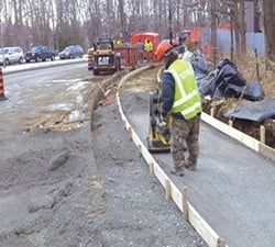 construction worker on concrete