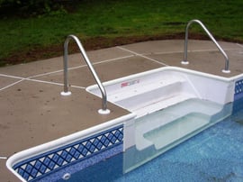 Inground vinyl liner pool steps