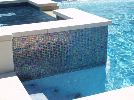 glass pool tile