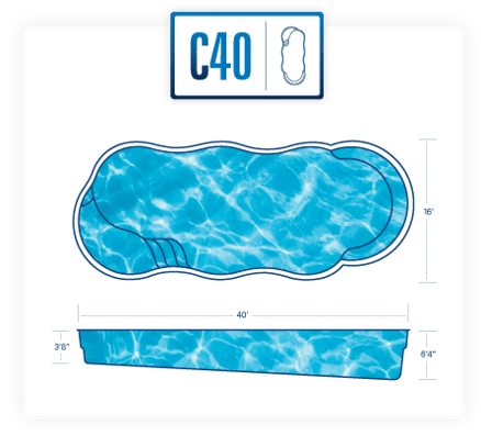 River Pools pool design specs for C40