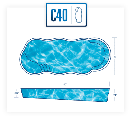 C40 freeform pool design by River Pools