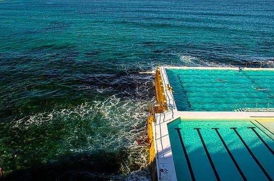 saltwater swimming pool on the beach