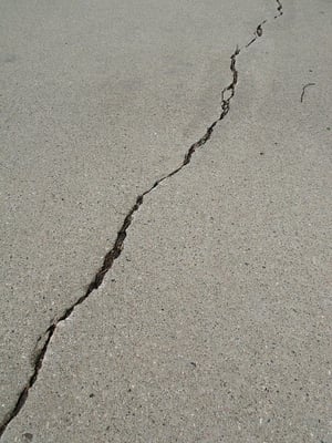 Crack in concrete deck
