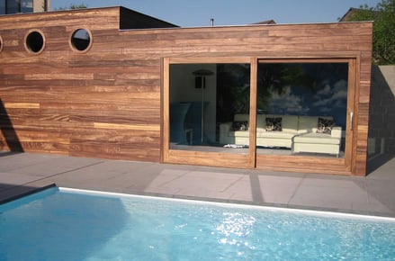 custom pool house guest house