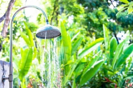 outdoor shower for pool area