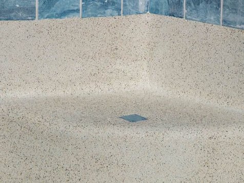Pebble pool finish in sandstone color