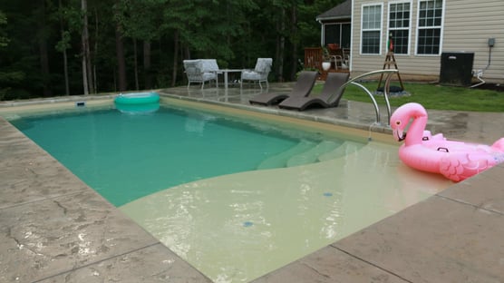 small pool in small backyard