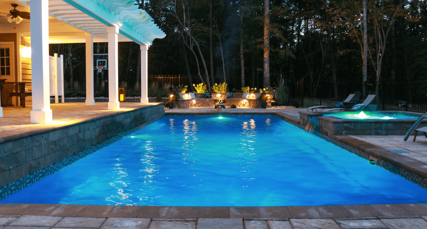 T40 large fiberglass pool 