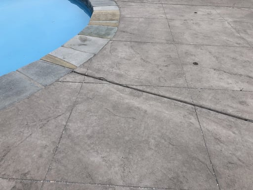 Pool concrete control joint example