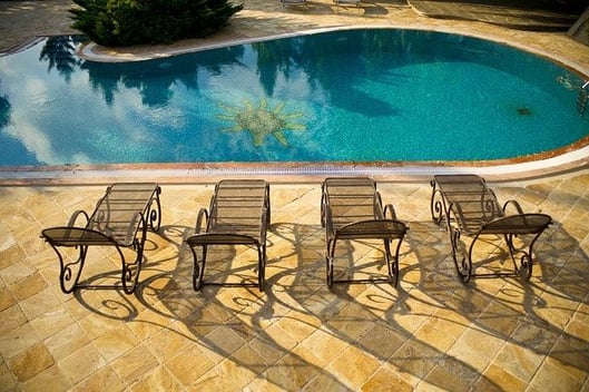 pool patio furniture ideas metal loungers