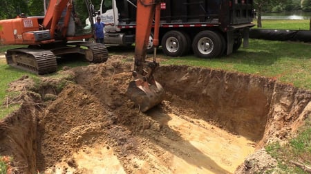 how much dirt comes out of a pool