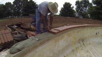 How to build a concrete pool - concrete pool coping installation