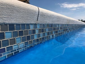 glass tile on a G36 fiberglass pool