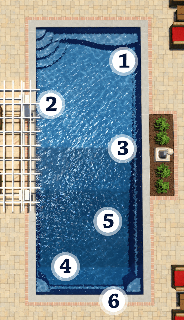 T40 pool with features 1-6 labeled T40 pool with features 1-6 labeled