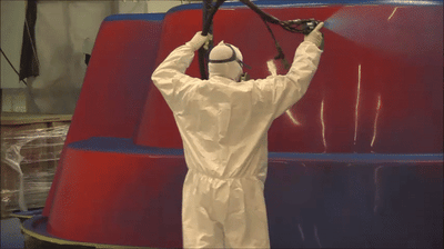 spraying on the gelcoat