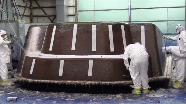 Manufacturers applying "ribs" of honeycomb material onto fiberglass pool