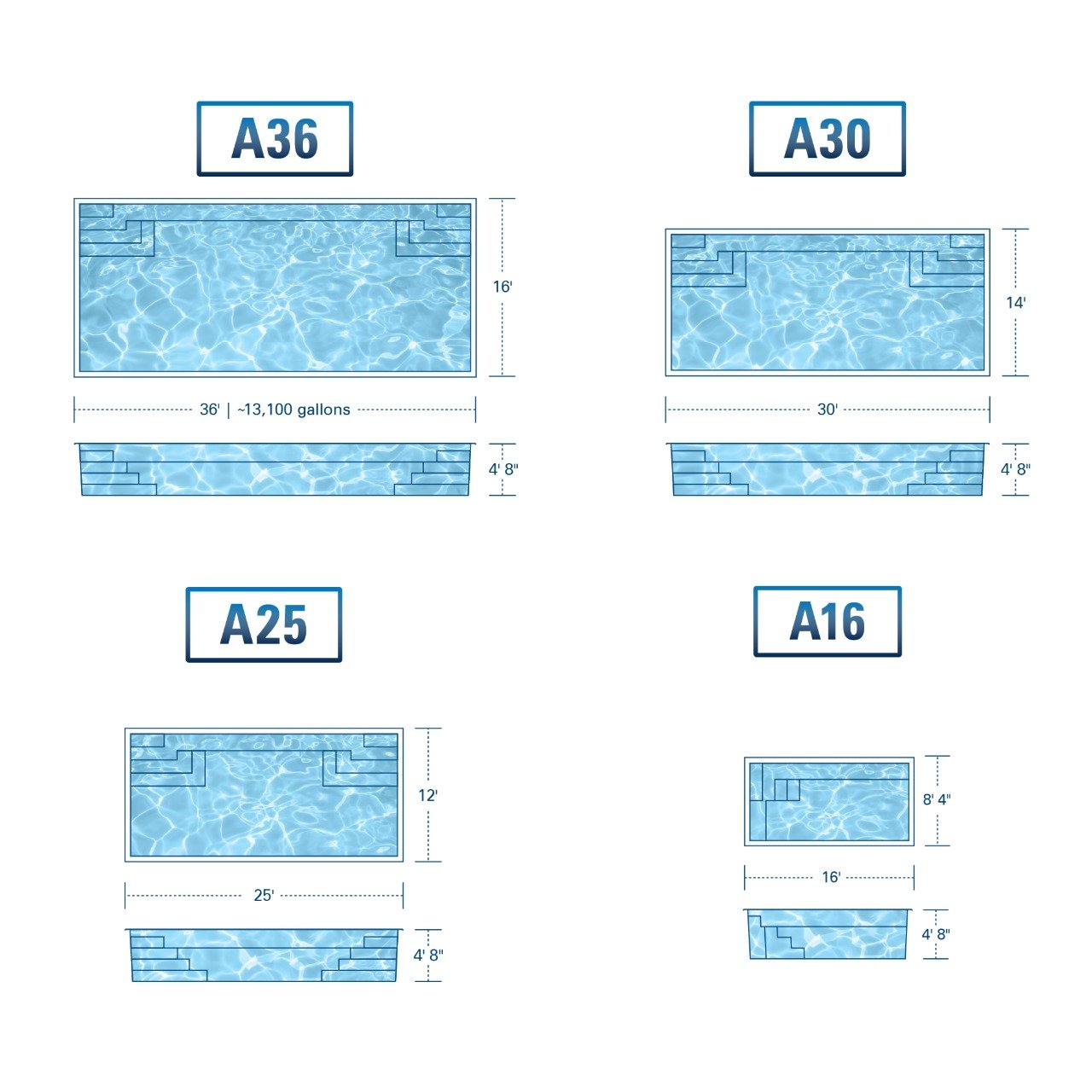 River-pools-A-series-rectangular-shape-fiberglass-pool-models