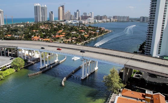 Photo of bridge going over water in Miami Beach