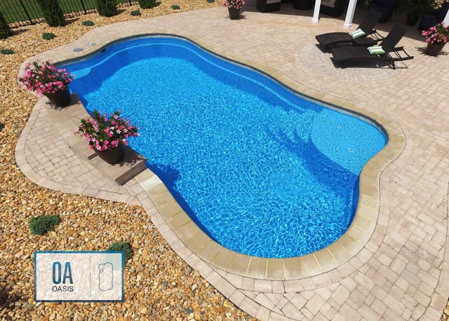 Fiberglass inground pool oasis