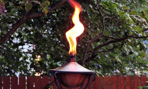 Tiki torch for around the pool