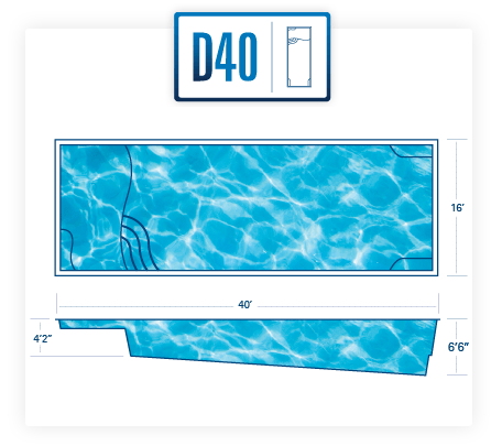 Riverpool D40 fiberglass pool Riverpool D40 fiberglass pool