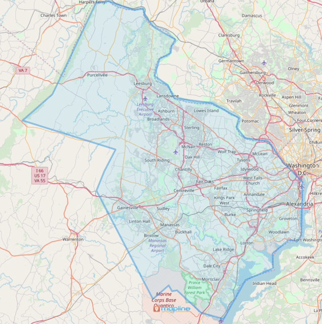 River Pools Northern Virginia Territory Map