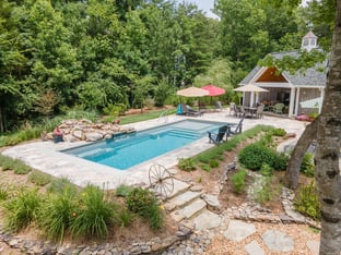 River Pools M35 in Diamond with composite wood patio and coping