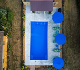 R32 pool in Maya with textured concrete deck