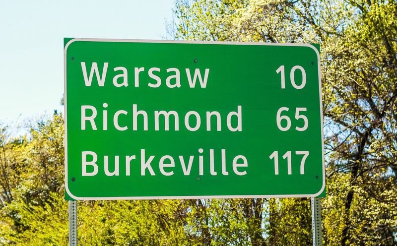 WarsawRichmondSign