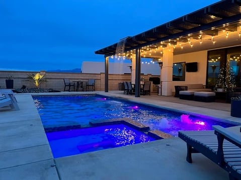 Fiberglass pool installed in Southern Utah. 