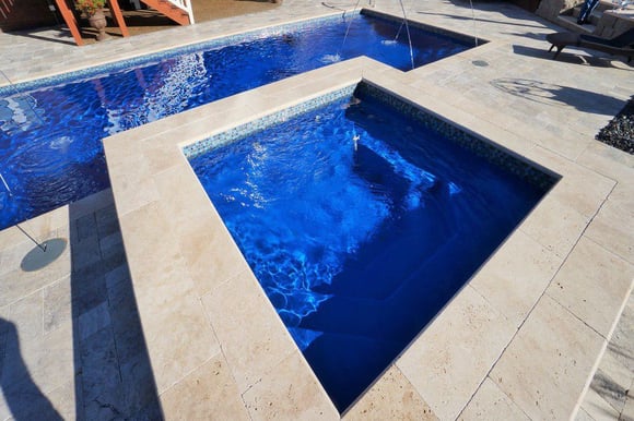 Pool with separate spa