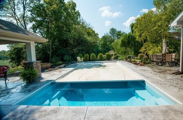 automatic pool cover on inground pool