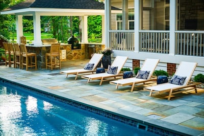 Travertine coping