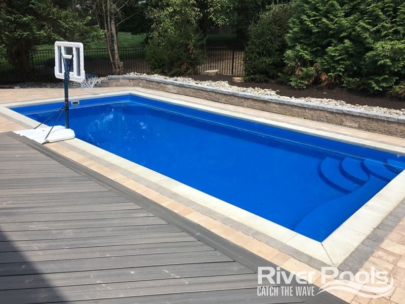 Rectangular R Series fiberglass pool