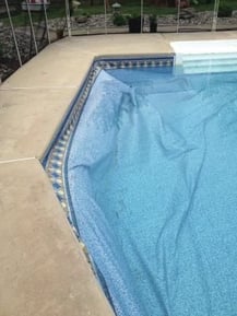 liner floats - hitting water when installing an inground pool