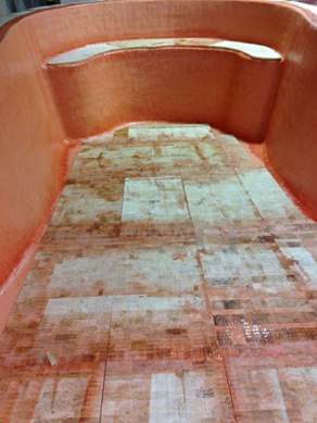 balsa on a fiberglass pool mold
