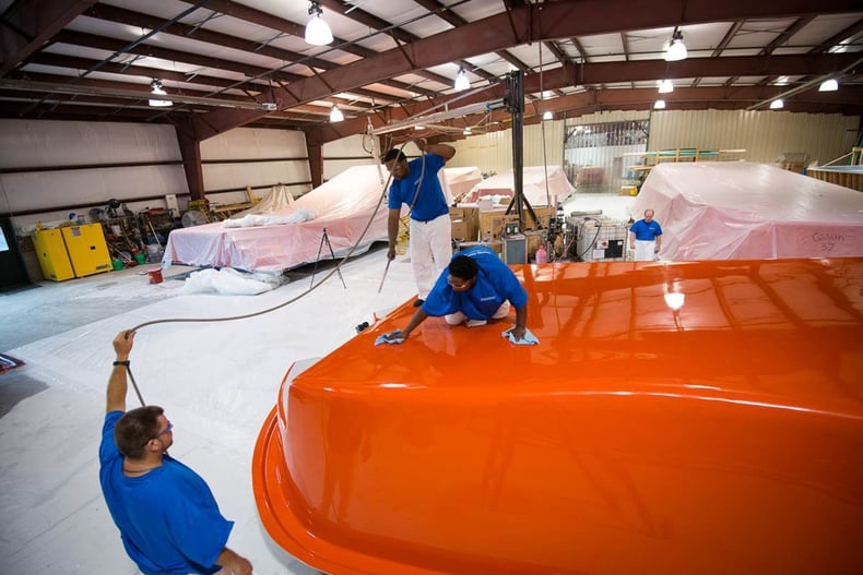 fiberglass pool mold preparation